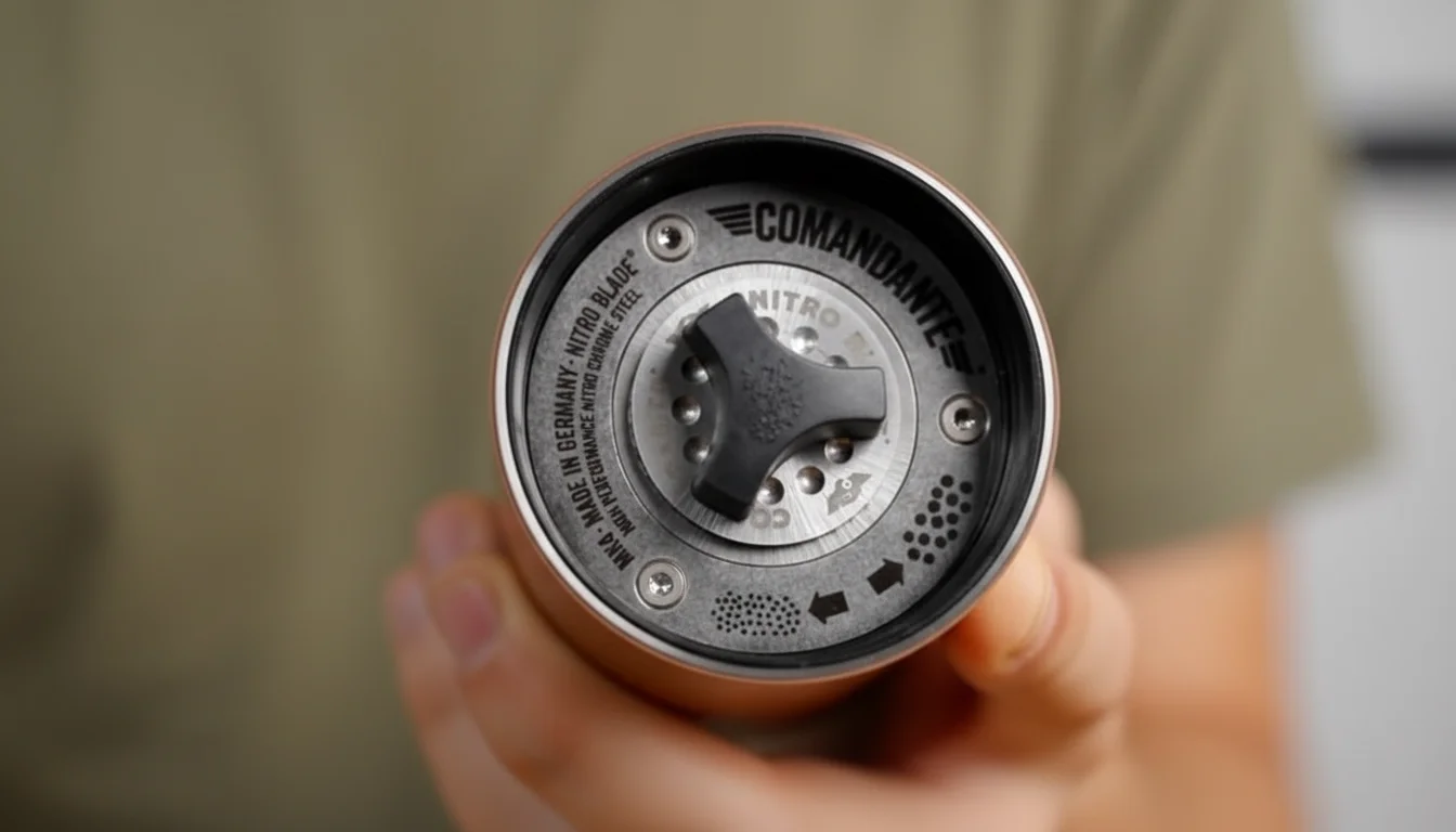 Comandante C40 MK4 adjustment dial showing the stepped click mechanism