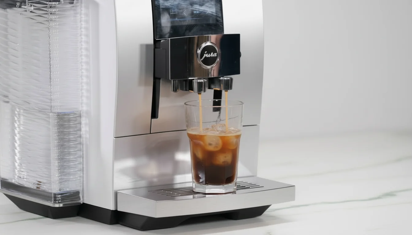 Making iced coffee with the Jura Z10 cold extraction mode