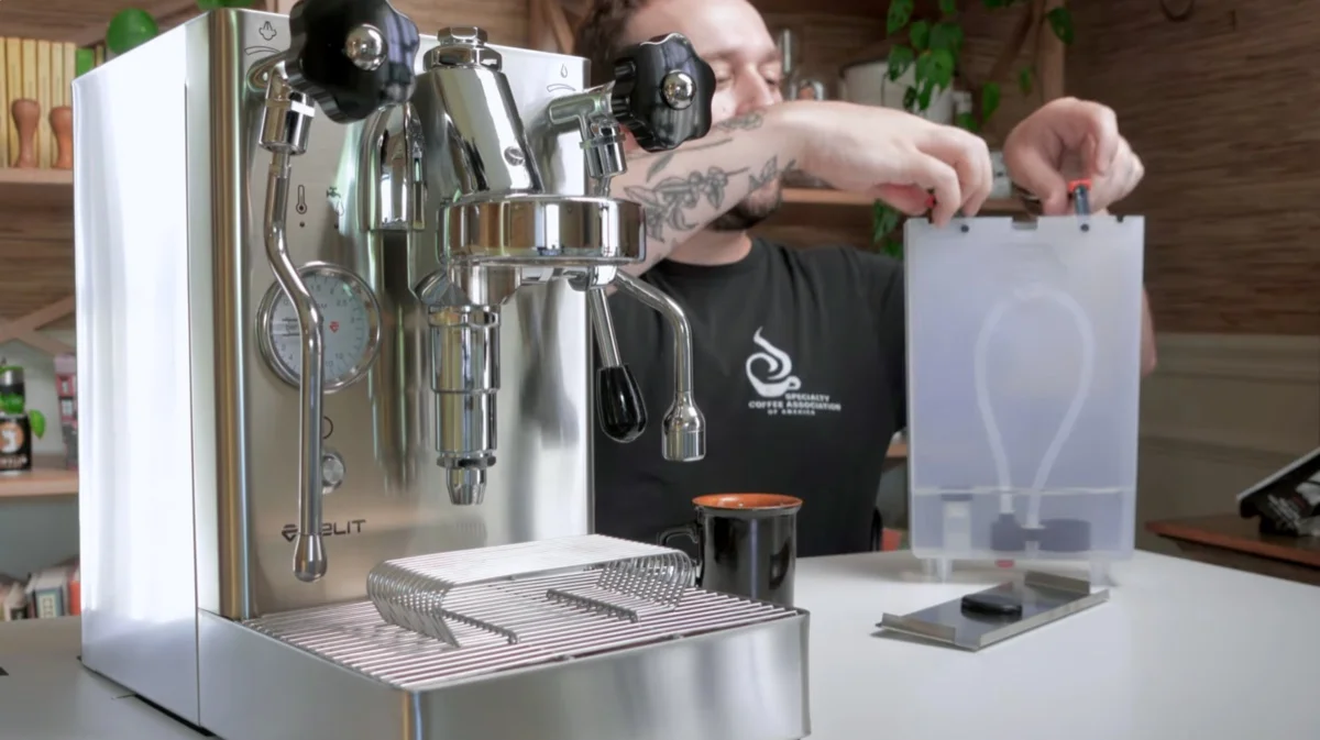 Steven testing the Lelit Mara X V3 espresso machine