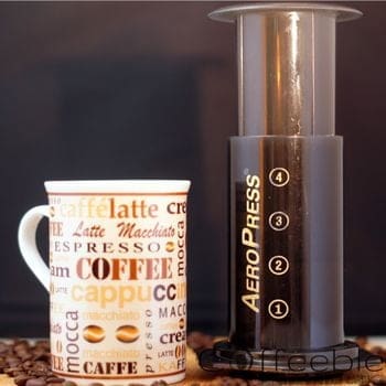 cup of coffee with aeropress