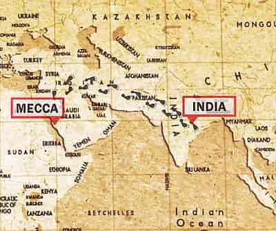 Baba Budan Route From Mecca To India