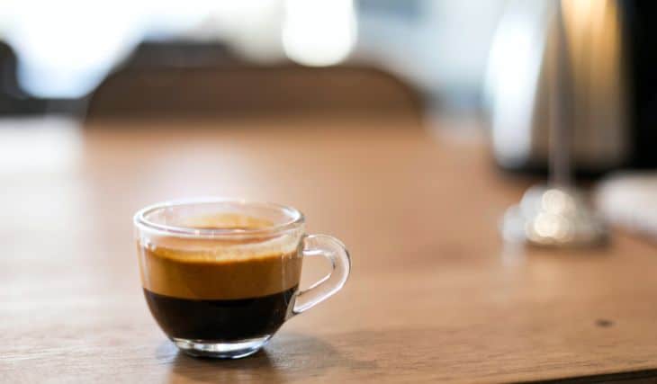 a cup of coffee espresso made for this Gaggia Brera espresso review